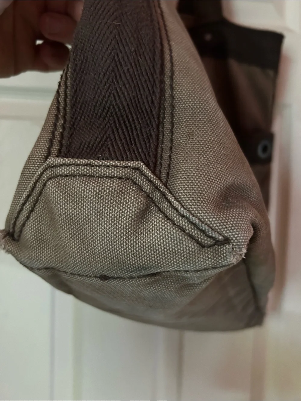 Abercrombie & Fitch Ragged Brown Canvas Tote Bag
